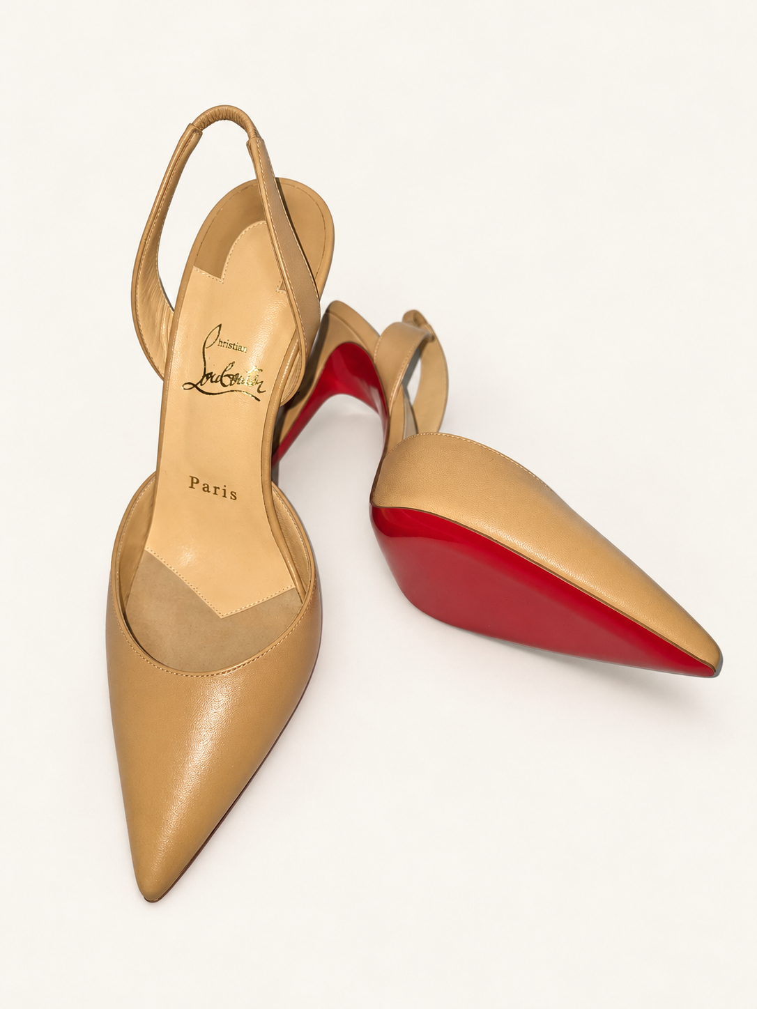 Christian Louboutin Kate Slingbacks — Nude — Size 40