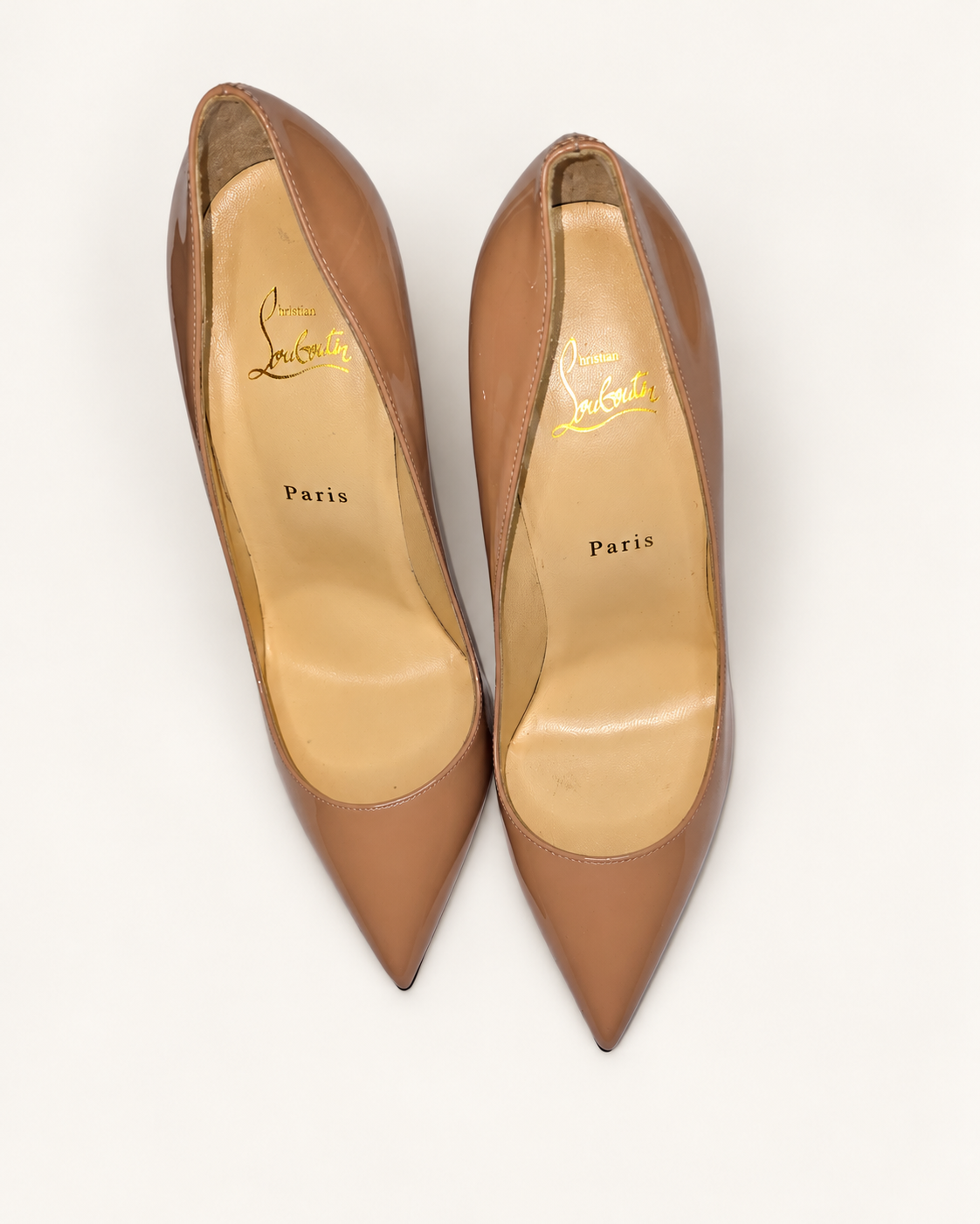 Christian Louboutin Pumps — Tan Patent — Size 41