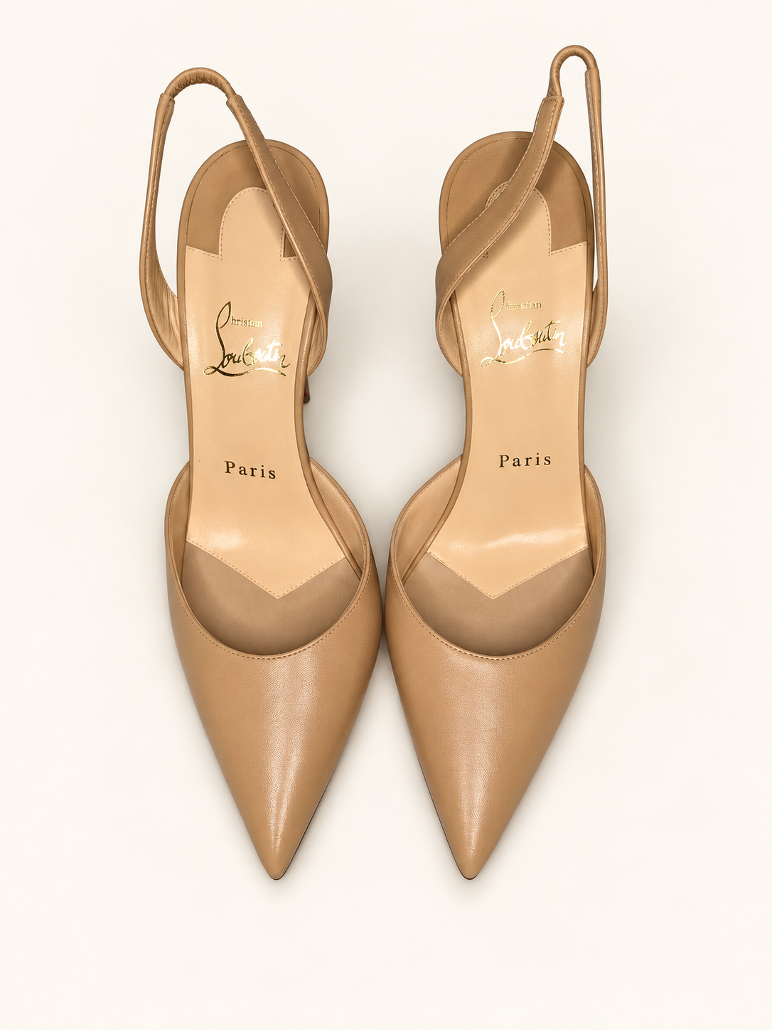 Christian Louboutin Kate Slingbacks — Nude — Size 40