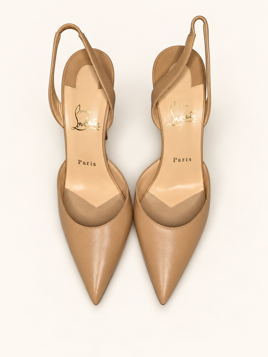 Christian Louboutin Kate Slingbacks — Nude — Size 40